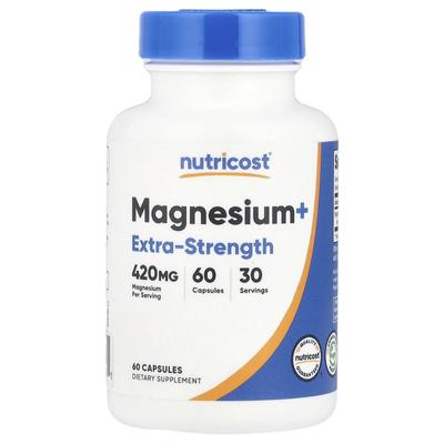 Magnesium+, Extra Strength, 60 Capsules, (210Mg Per Capsule)