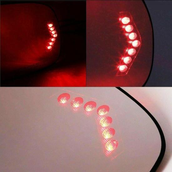 Side Mirror Glass for 07-13 Tahoe Yukon Silverado with Heated Signal Right Side