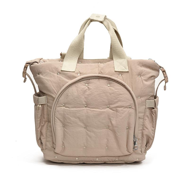 Fashion Double Shoulder Mommy Bag Niche Embroidered Cotton Clothes Women s Large-capacity Stroller Trailer Diaper Bags
