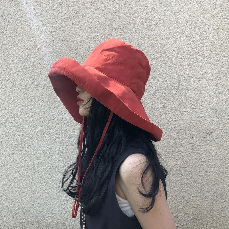

Large Brimmed Fisherman Hat For Women S Summer Outings, Sun Protection Hat, Japanese Artistic Versatile Hat, Korean Version