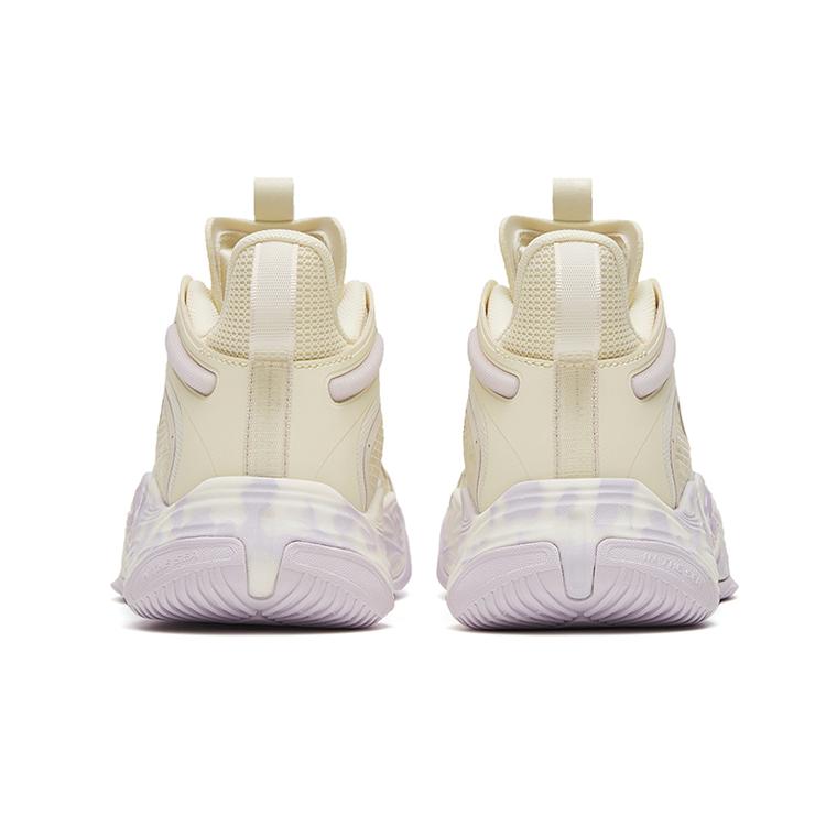 Anta Magic Cement Cushioning Slip Resistant Abrasion Resistant Low top Basketball Shoes Women's Beige Yellow 922321610S-2