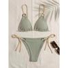 Women's European & American Style Bikini Set Sexy Lace-Up Two-Piece Swimsuit for Beach Vacation