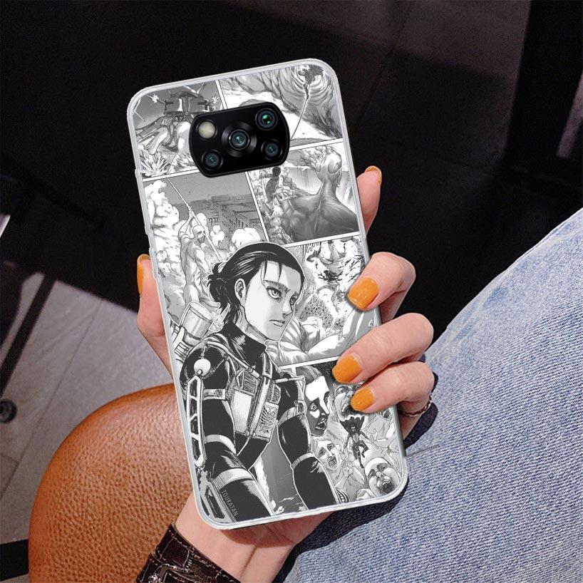 

Attack Anime Phone Case For Xiaomi Poco X7 X6 X5 Pro F7 Ultra Redmi 15C 15 13C 13 12C 12 10 10A 10C 9 9A 9C 9T Cover Poco X7 X6 Xiaomi Poco X7