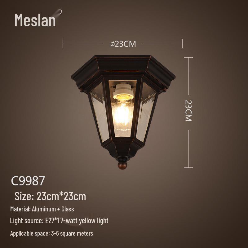 American Retro Industrial Ceiling Light for Bedroom, Dining Room, Balcony, Corridor, Aisle, and Entrance