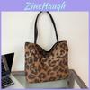 Vintage Stylish Leopard Print Tote Bag For Women Large Capacity Casual Shoulder Bag