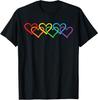 Rainbow Pride Heart LGBTQIA Men Women Love T-Shirt
