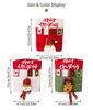 Christmas Chair Cover Reusable 3D Santa Claus Elk Chair Seat Cover Home Xmas New Year Supplies Christmas Decoration