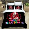 Black and white dream chasing bedding duvet cover set luxurious soft and comfortable bedroom and room decoration