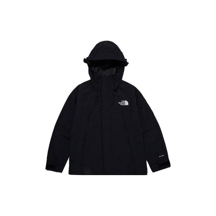 The North Face Outdoor Hiking Waterproof And Windproof Windbreaker Jacket Men's Black NJ2HM54A
