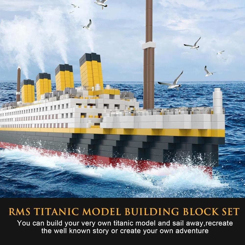 Mini Titanic Ship Model Building Blocks 3D Puzzle DIY Educational Titanic Toys for Adults and Kids  Birthday Gift