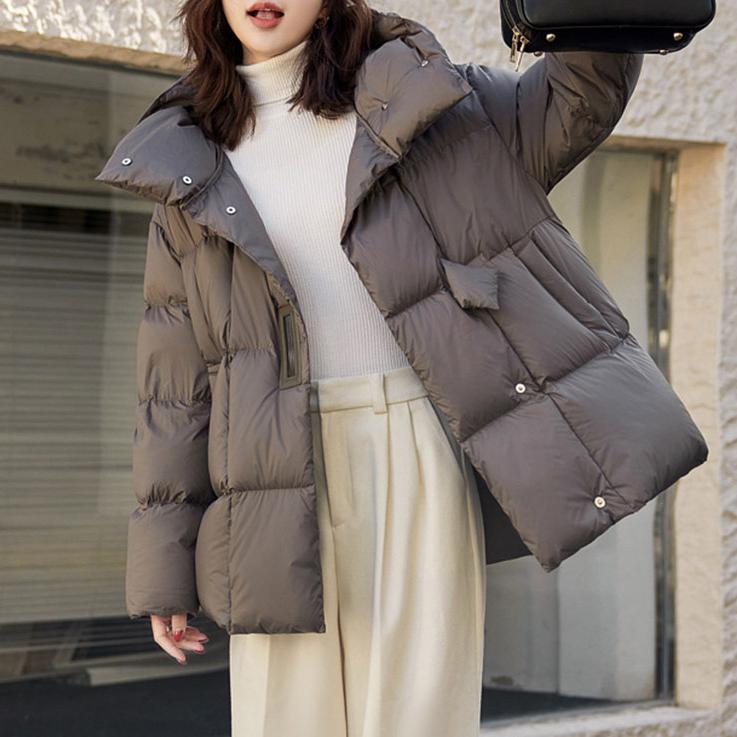 Winter Down Jacket Women Fashion Thick Warm Fluffy Parkas Loose Oversized Puffer Coat Outwear