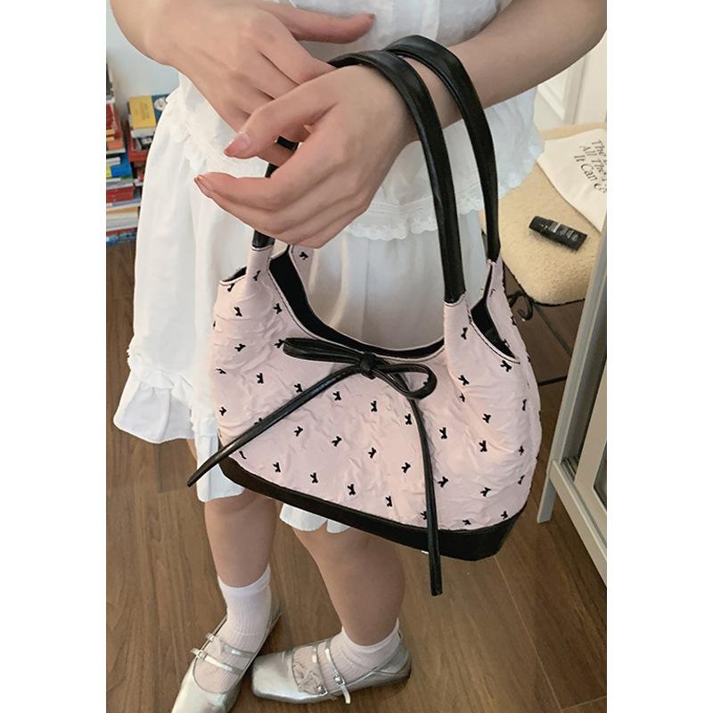 Korean Fashion Handbag Women's Commuter Bag 2025 New Bow Underarm Bag Versatile Large-capacity Shoulder Bag