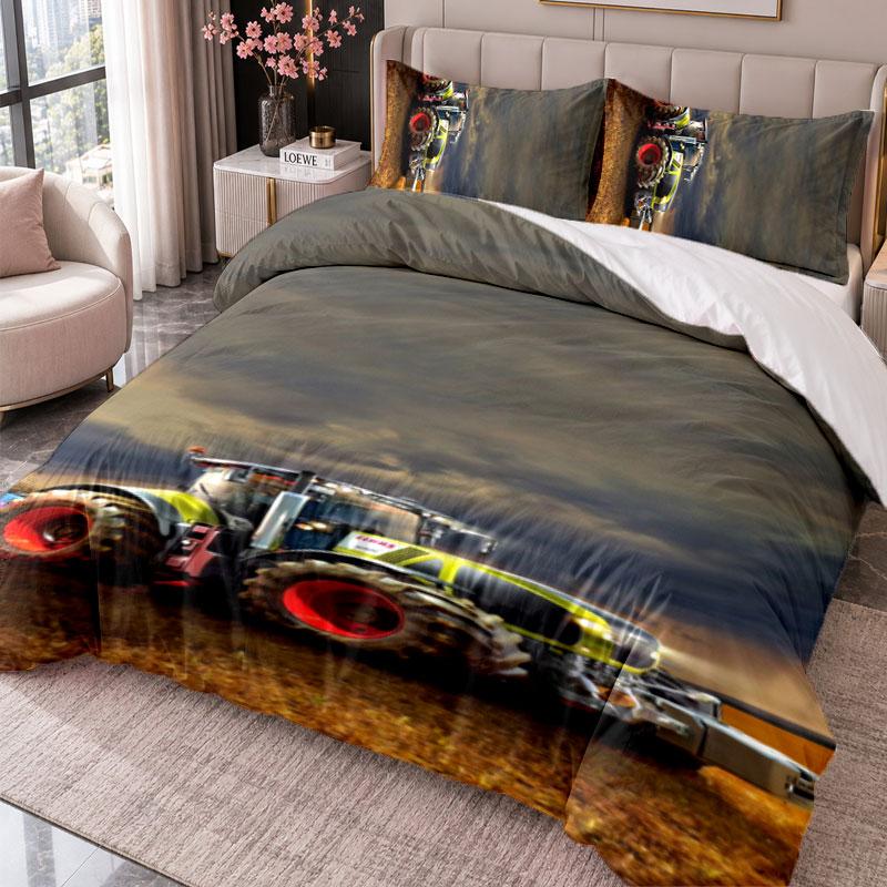 Case IH 3Pcs Bedding Set Duvet Cover With Two Pillowcases For Bedroom Home Decoration