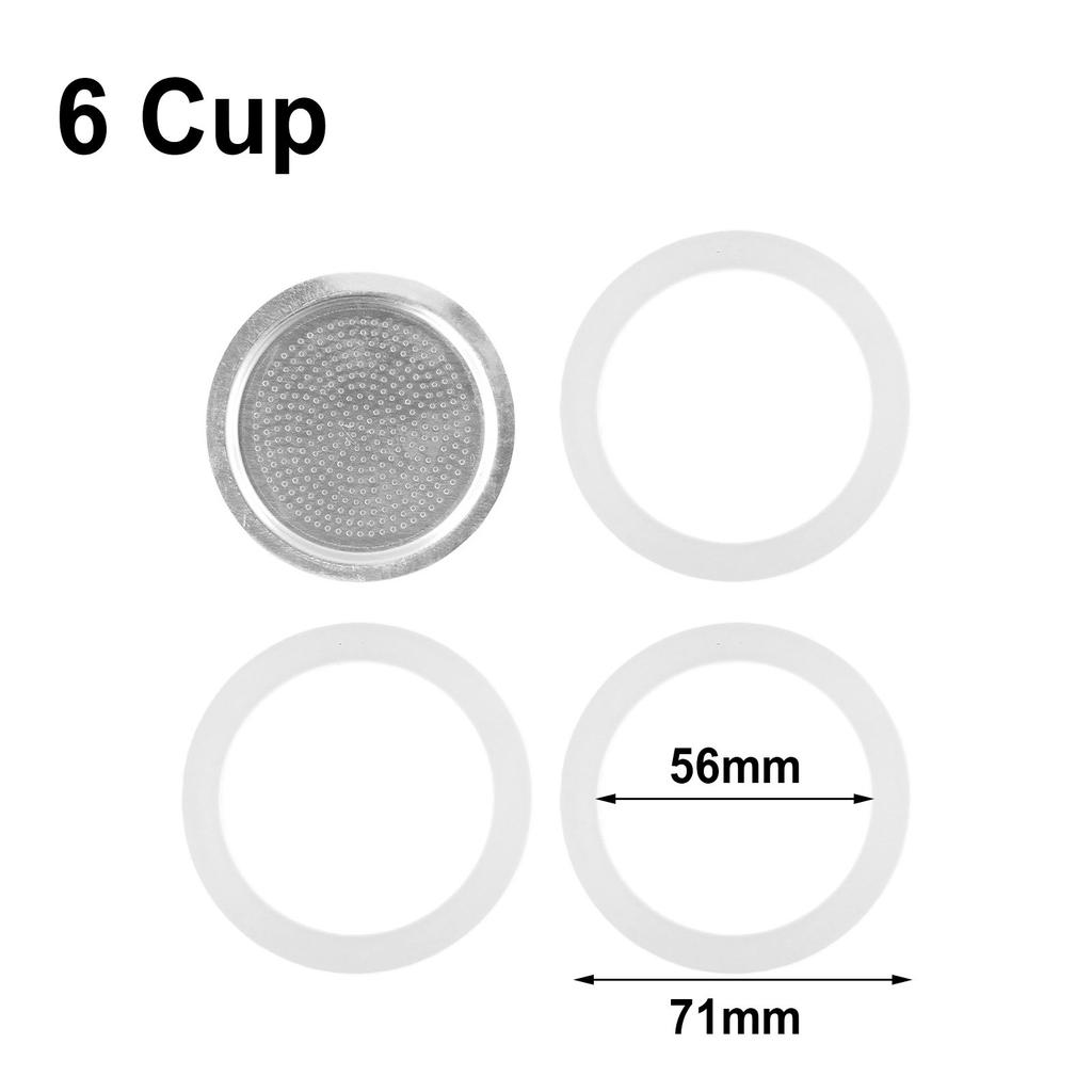 Silicone Ring Seals Ring Stainless Steel Strainer Easy To Clean For Espresso Pot