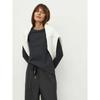Casual Fashion Long Sleeve Women's 100% Cotton T-Shirt, Spring Versatile Basic Crew Neck Pullover Tee for American & European Commute Style