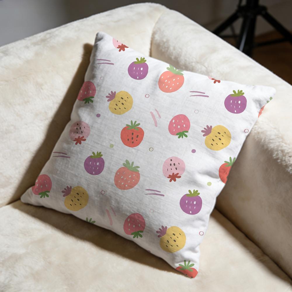 fruits Cushion Cover Soft Decorative Pillow Case Suitable for Bedroom Sofa Car Travel Use