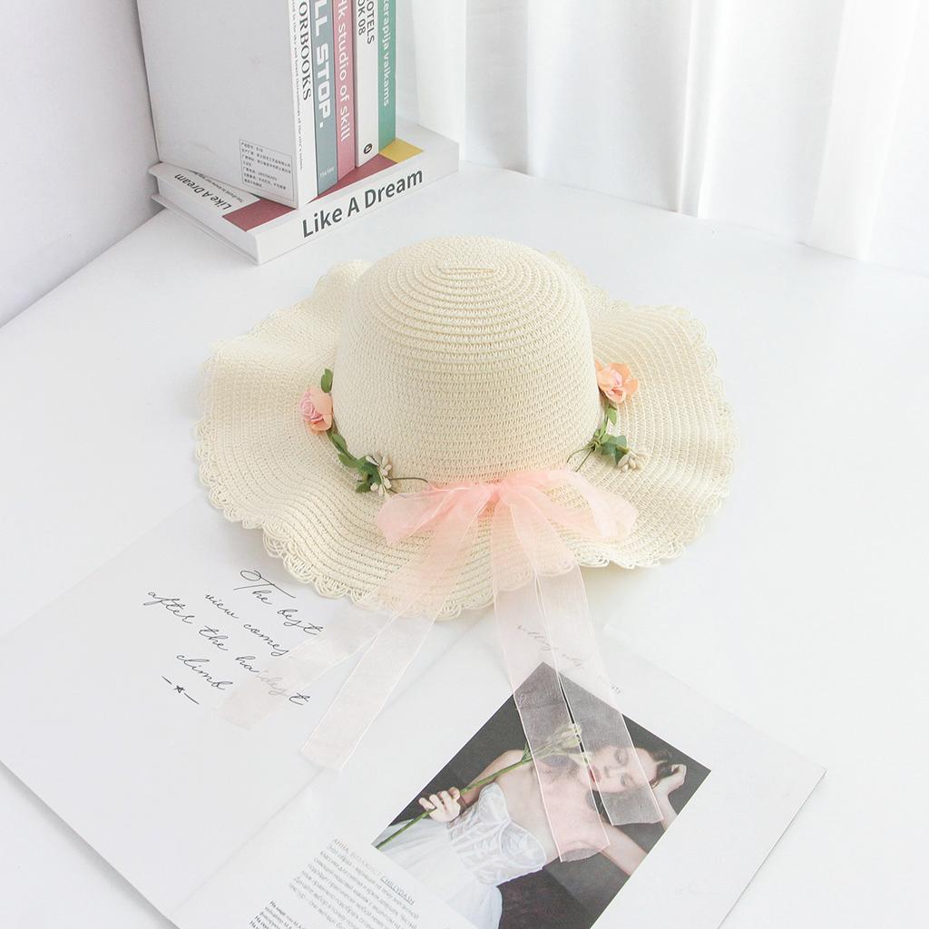 Beach Vacation Beach Straw Hat for Women, Foldable UV Resistant Sunshade Hat