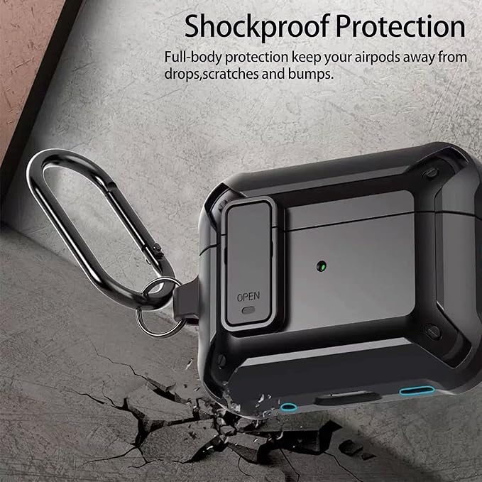 Case for AirPods 4, with Locking Clasp, Shockproof