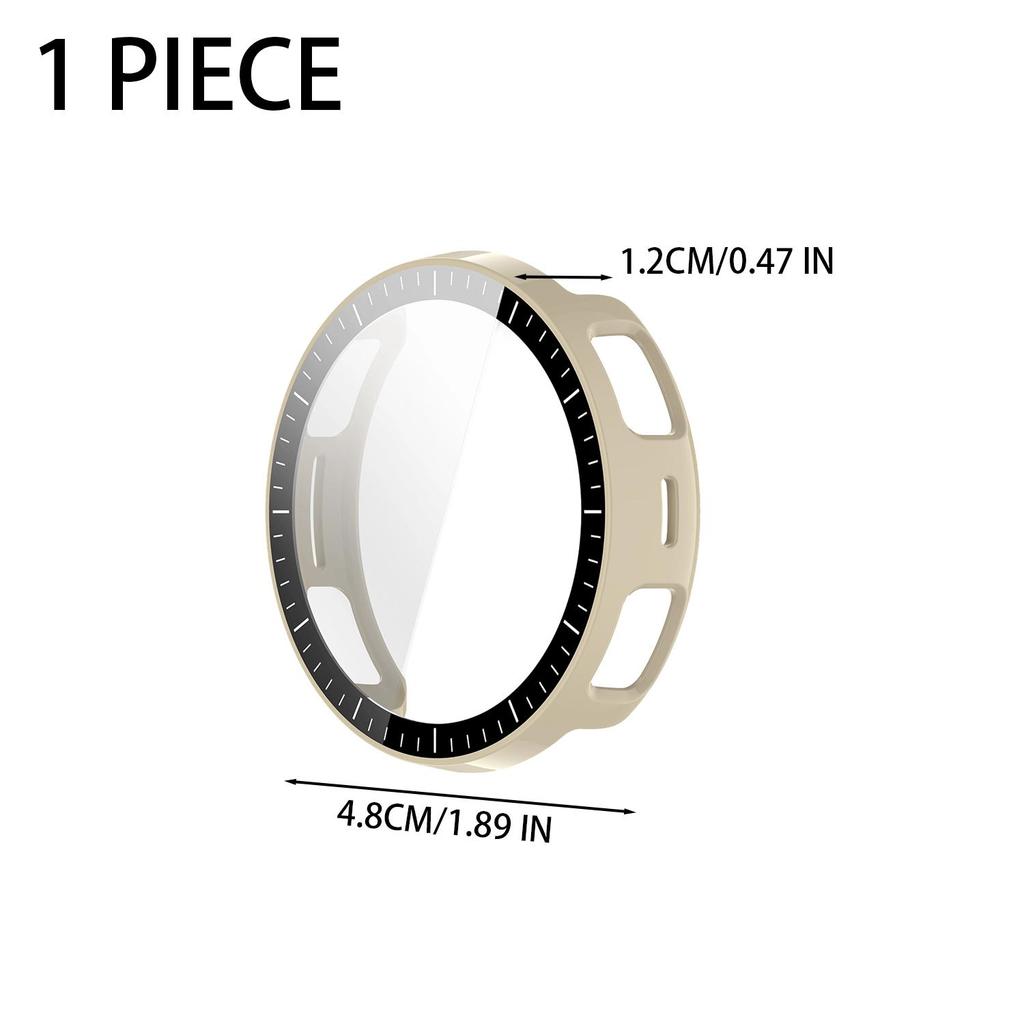 Case for Amazfit Active 3 Premium Hard PC Shell with Built-in Tempered Glass Screen Protector Shock-Proof Bumper Watch Cover
