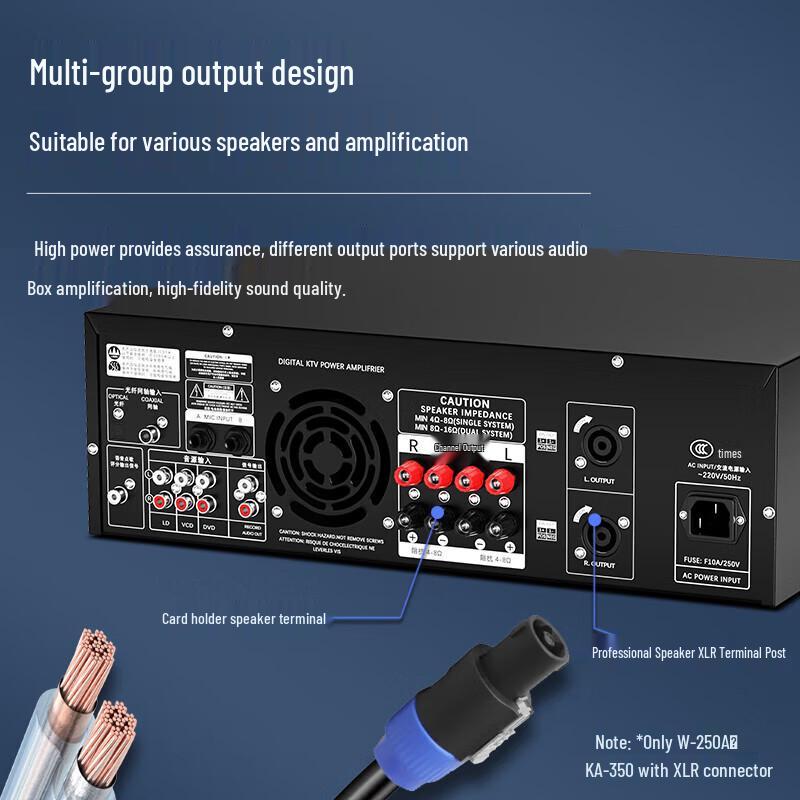 HuiDu W-50A Professional Conference Audio Video Amplifier (CN Version)