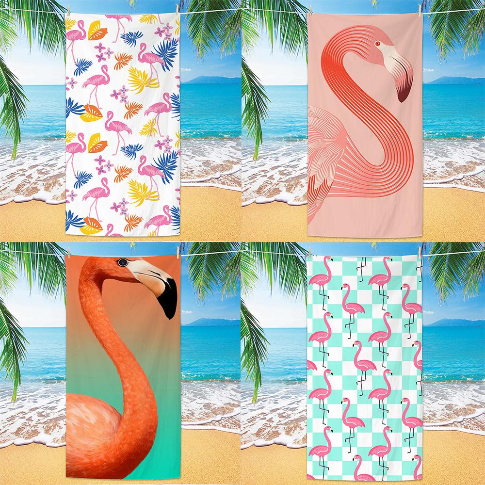 1pc Tropical Plant Flower Beach Towel, Quick Drying Absorbent Swimming Towel, Suitable for Sports, Camping, Yoga, Swimming