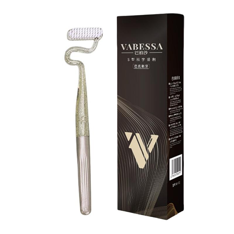 S-Shape Toothbrush S Shaped Curved Cleaning Brush Creative S-Shaped Dead Angle Brush Beauty Care Tools And Accessories