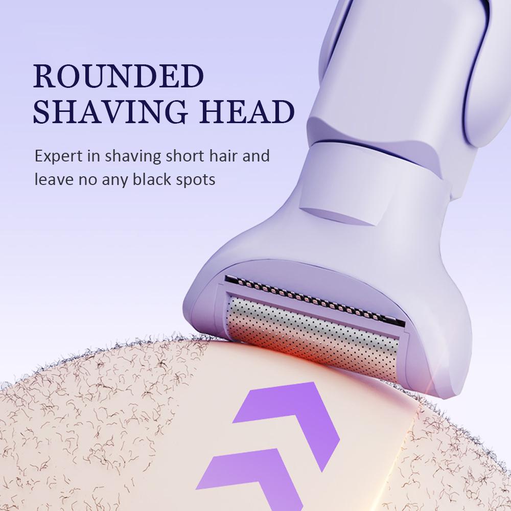 5-in-1 Women's Shaver Cordless Hair Trimmer Electric Razor Portable Hair Remover for Body Nose Facial Eyebrow Leg Underarm