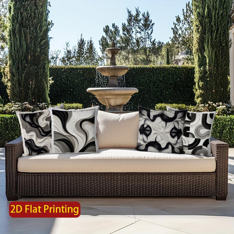 2D Modern Abstract Pattern Digital Print Pillowcases Pattern Cushion Cover Suitable For Sofa Bedroom Car Pillow Cover