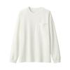 MUJI Men's Warm Crew Neck Long Sleeve T-Shirt, Off-White, Size Small, AB1MRA4A