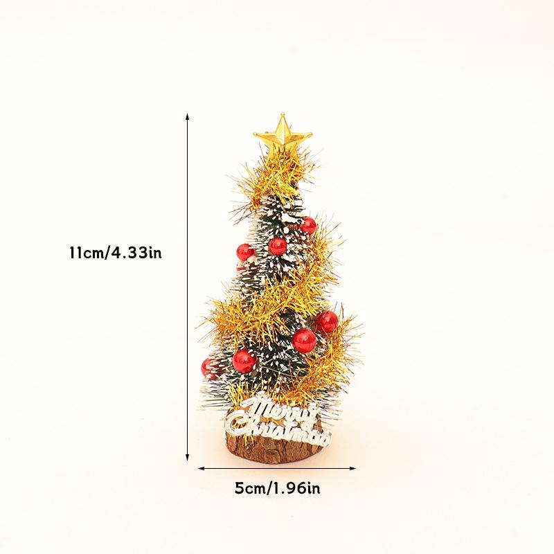 1/12 Dollhouse Mini Christmas Tree Cedar Tree Model Dollhouse Xmas Scene Decor Ornament Doll House Festival Decoration Toys