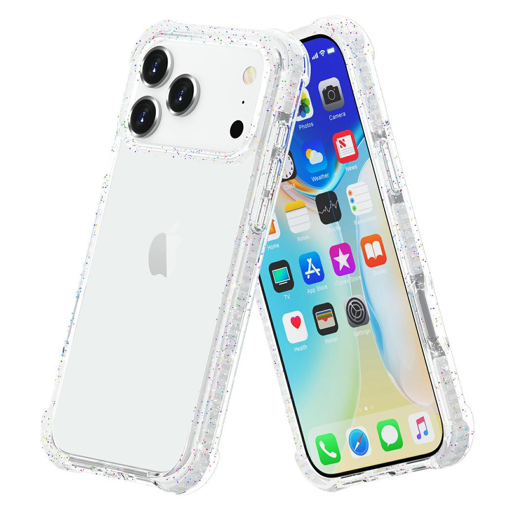 For iPhone 17 Pro Case Four Corners Anti Drop Clear TPU+TPE+PC Phone Cover