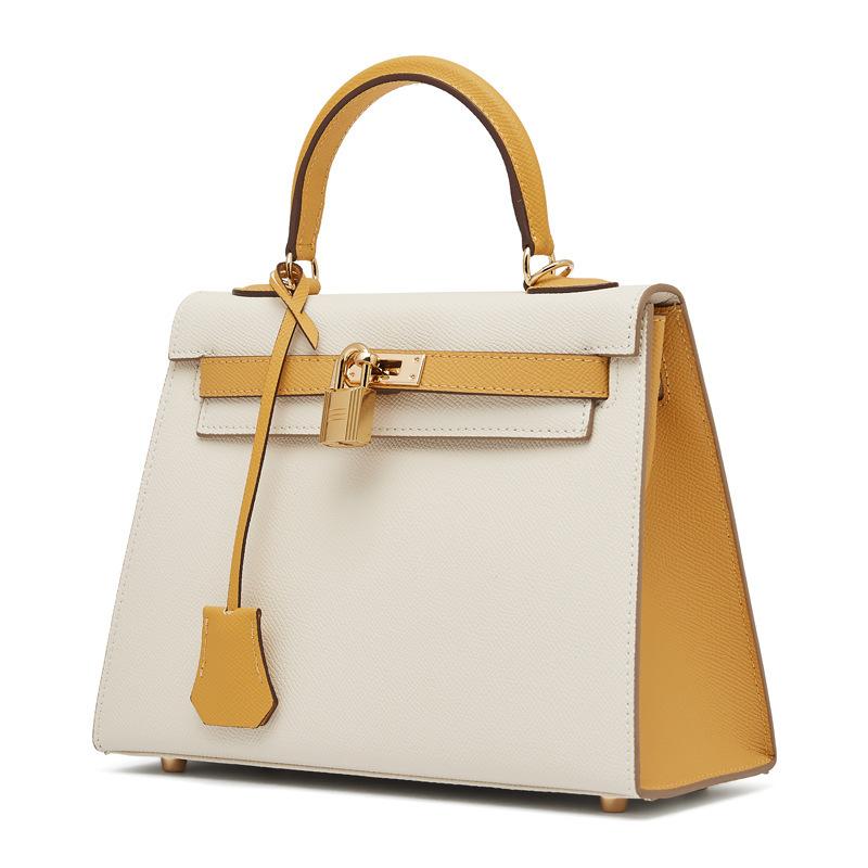 New leather creative color matching design palm pattern shoulder messenger bag fashionable versatile handbag