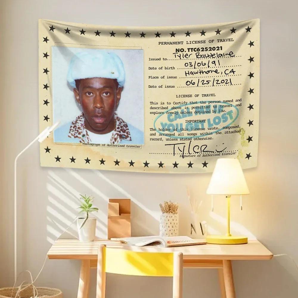 VIKAMA American Pop Singer Rapper Tapestry Aesthetic Wall Hanging Art for Living Room Bedroom Dorm Home Decor