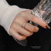 925 Sterling Silver Shiny Zircon Geometric Ring for Women  Simple Elegant Party Wedding Jewelry Accessories