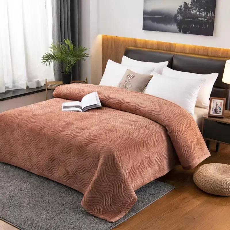 Couette ultra douce de qualité supérieure pour toutes les saisons, couvre-lit matelassé en velours doux, drap de lit léger et respirant