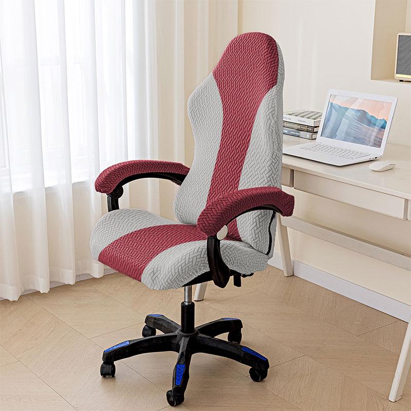 Spliced Color E-Sports Gaming Chair Covers Office Computer Chair Swivel Chair Dust-Proof Protective Cover with Armrest Cover