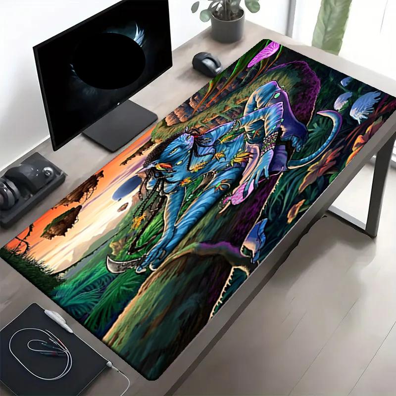 Tappetino per Mouse con Stampa Avatar, Tappetino Antiscivolo per Tastiera da Scrivania, per PC Laptop Gaming Lavoro Uso Quotidiano, Fantastico Regalo Sorpresa per Festival