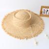 Summer Natural Raffia Sun Hat For Women Wide Brim Fashion Floppy Shade Dome Straw Hat Girl Outdoor Vacation Beach Hat Panama