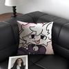 B-Boykisser Sillyy Cat Cute Cushion Cover Natural Linen Organic Fabric Double-Sided Printing Sofa Home Decor Gift Pillow Case