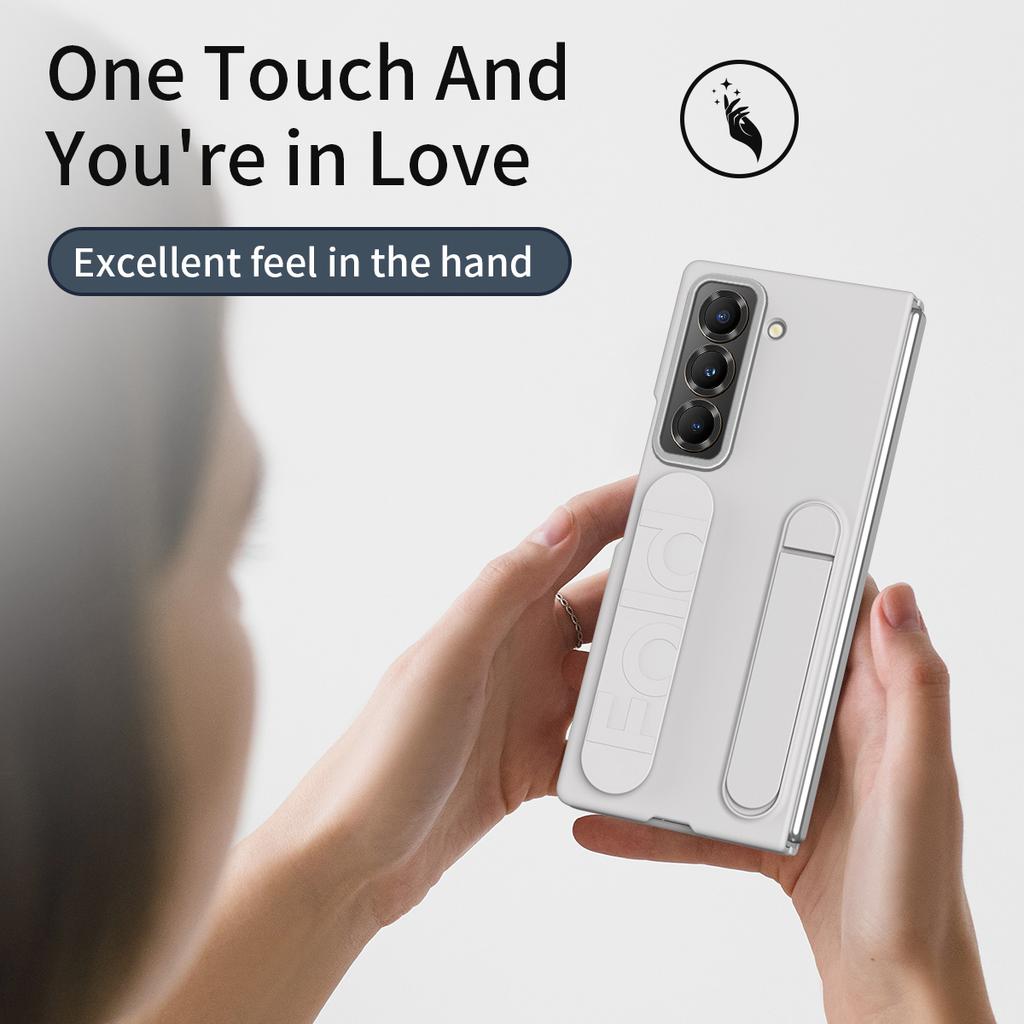 Kickstand Wristband Phone Case for Samsung Galaxy Z Fold Special/Z Fold 6 Slim/W25 PC Silicone Mobile Cover