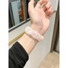 Soft Cute Ice Silk Stripe Elastic Hair Tie Strap for Apple Watch Band Series 11/10/9/8/7 SE Ultra Wrist Bracelets for iWatch 49/46/45/44/42/41/40/38mm