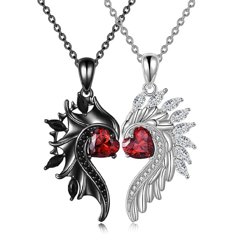 

Angel Devil Wing Shape Pendant Necklace Party Jewelry Couple Chain Necklaces 1