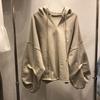Felpe casual da donna maniche lunghe abbottonatura con cerniera tinta unita giacche larghe cappotto con cappuccio con coulisse abbigliamento primavera autunno streetwear femminile