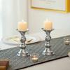 1/2Pcs Pillar Tabletop Candle Holders Vintage Elegant Metal Candlestick Holder Wedding Centerpieces Decoration