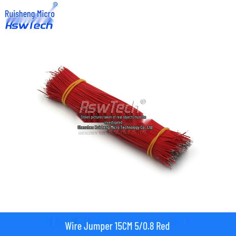 Double-Headed Tinned Wire Jumper for Welding & Electronic Connection, 22/24AWG, 5/0.8mm, Length: 50/150mm