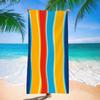Black Gold Mandala Beach Towel Bohemian Floral Quick Dry Polyester Bath Towel for Summer Vacation Sandproof Swim Pool Blanket
