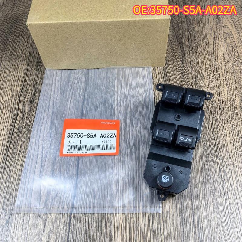 High quality New For 35750-S5A-A02ZA  Front Left Side Master Power Window Switch For Honda Civic 2001-2005 CRV 2001-2006