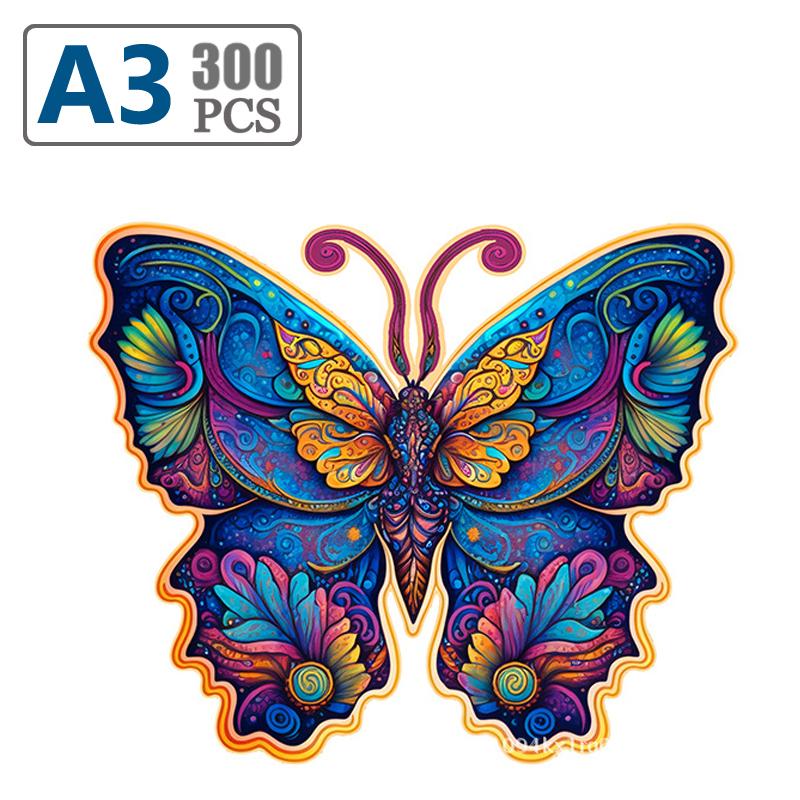 Elefant colorat, iepure, fluture, puzzle din lemn, puzzle 3D personalizat, cadou pentru adulți pentru copii, set de tablă, jucărie, joc de bricolaj