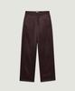 LMOOD Satin Wide Slacks Brown