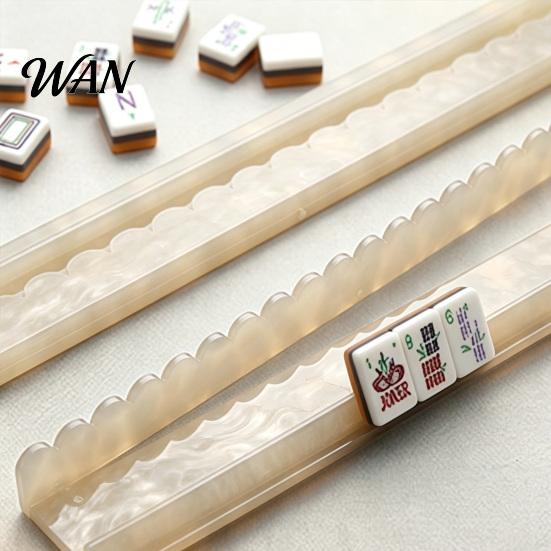Mahjong Tile Rack with Detachable Magnetic Pusher, Scalloped Acrylic Mah Jongg Holder & Pusher Set, American Accessories Display
